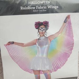 Rainbow Fabric Wings Costume for Adult